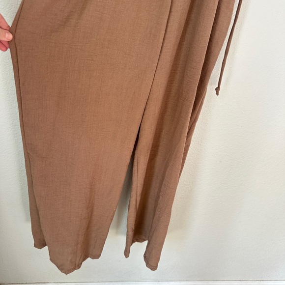 Lily Rose Tan Jumpsuit with Tie Waist NWT - Picture 5 of 6